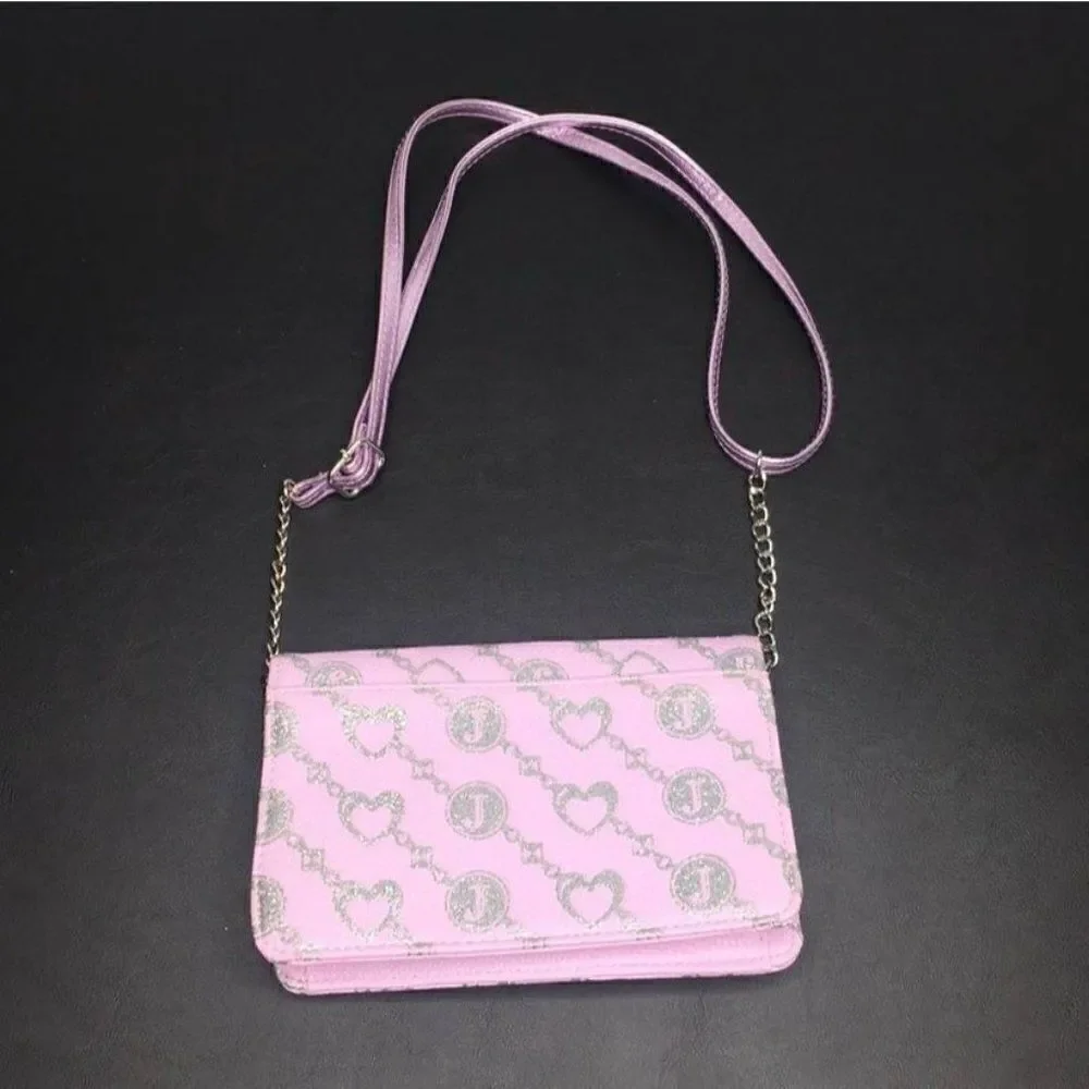 Justice Pink Silver Purse